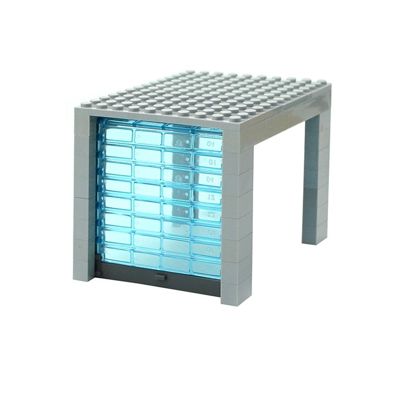 

Запирающиеся автомобильные откатные ворота, гаражные ворота, военные городские аксессуары, кирпич для города, строительные блоки Moc, развивающие игрушки для CN00067-light gray-B