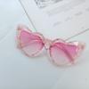 Pineapple Pattern Love Sunglasses Fashion Peach Heart Sunglasses Bridal Wedding Party Glasses