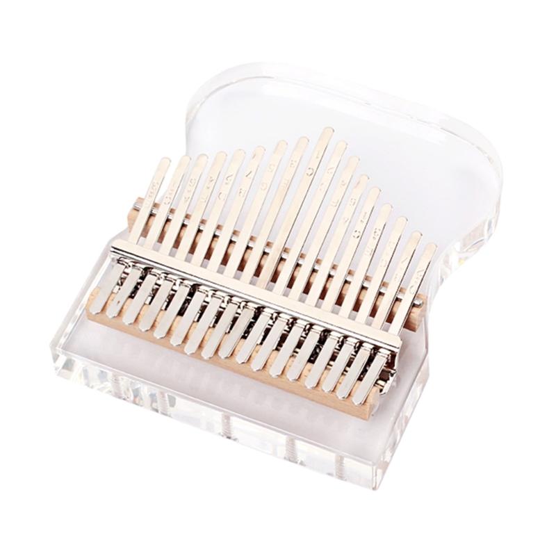 Transparent Kalimba Acrylic Finger Pianos 17 Keys Thumb Piano with Letters and Notes Musical Instrument Gifts for Girls