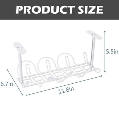 ABS Under Table Storage Rack Cable Management Tray Home Office Desk Wire Organizer No Punching Kitchen Storage Home Accessories