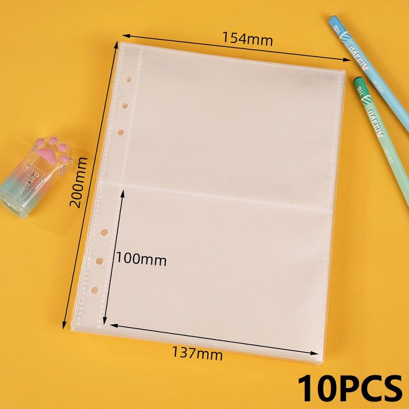 A5 Binder Cute Transparent Binder Notebook Filing Cabinet A5 Ring Pockets Leaf Filing Cabinet A5 Macaron Binder HYJ02