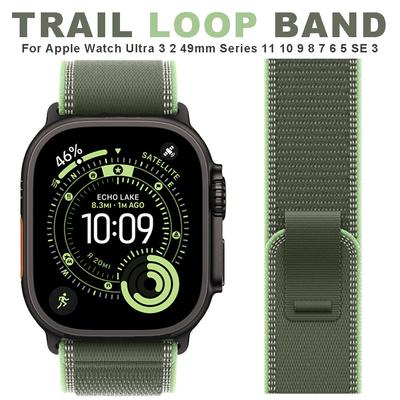 1:1 Curea Trail Loop pentru Apple Watch Ultra 3 Bandă 49mm Brățară Nailon Iwatch Seria 11 10 42/46mm SE3 7 8 9 40/44/45mm Ultra 2 Bandă