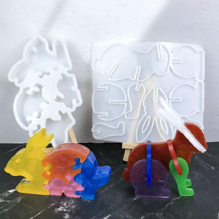 Flexible Silicone Mould Accessory for Creating Rabbit Candle Holders Decoration With Resin And Plaster Daily Use