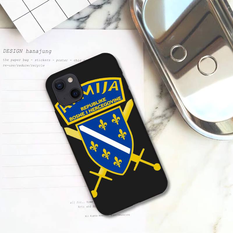 Bosnia Flag Phone Case For iPhone 11 12 Mini 13 Pro XS Max X 8 7 6s Plus 5 SE XR Shell