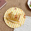 1 Set Kattenkostuum met Sterrenprint Gele Witte Gestreepte Hoed en Kant Ruffle Katten Slab Cute Huisdier Bandana Slab Outfit voor Katten Kleine Middelgrote Honden