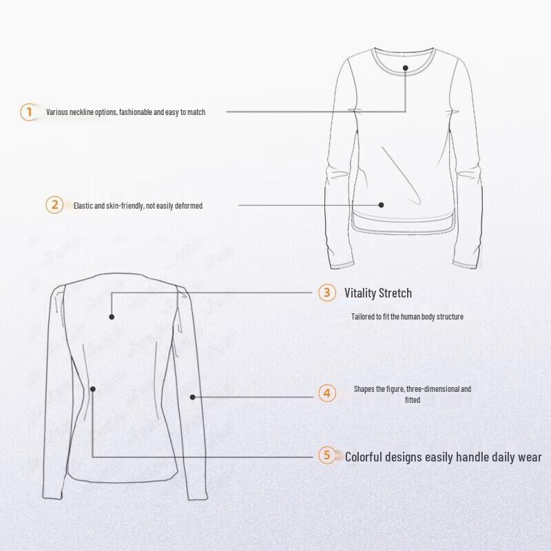 Yiershuang Women's Antibacterial Anti-static Thin Long-Sleeve Turtleneck Thermal Top