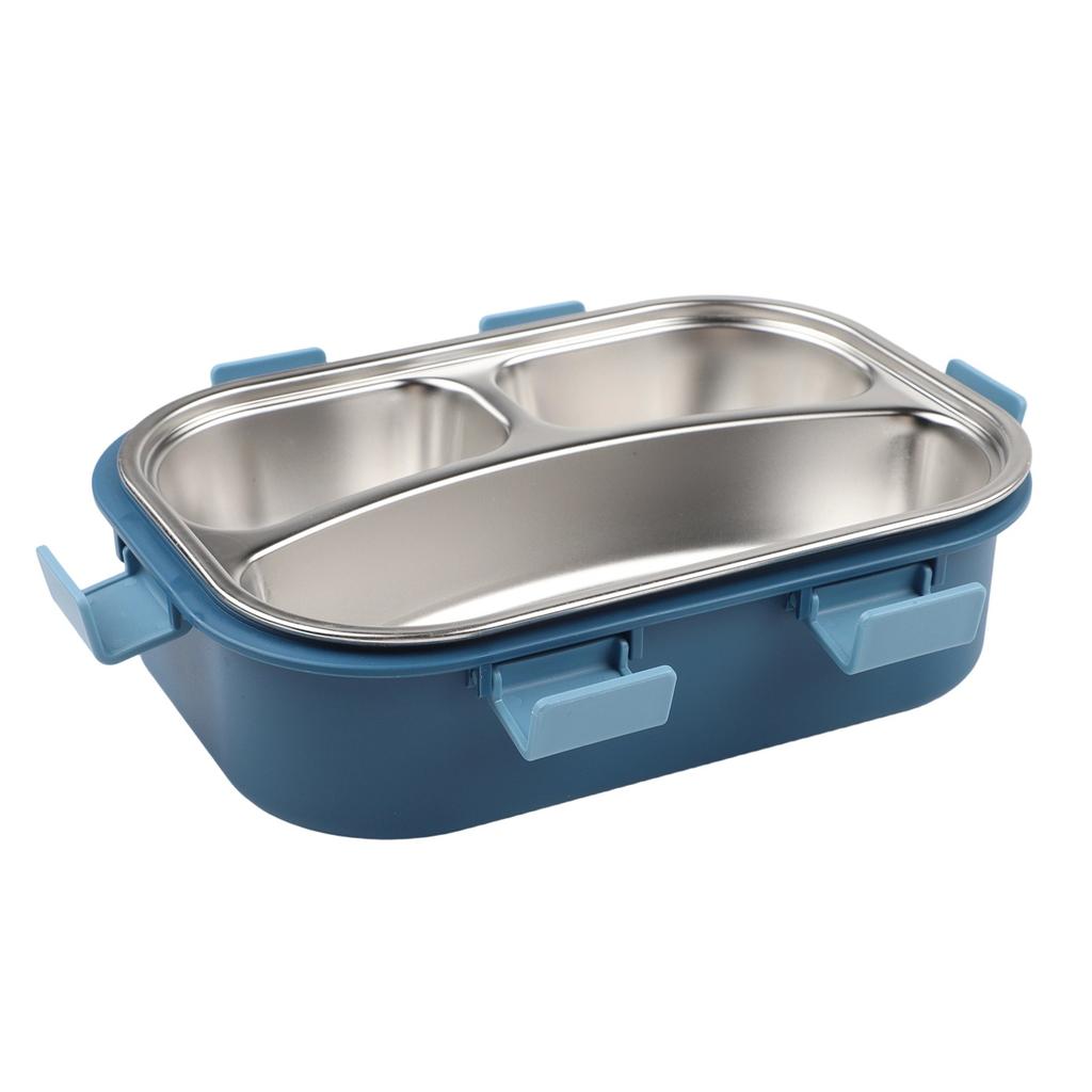 3 Compartment Container Stainless Steel Lunch Box Non-Microwave Safe