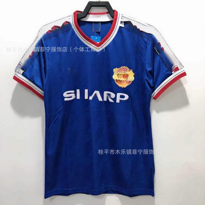 Retro short-sleeved retro jersey adult embroidered football jersey top club jersey new S