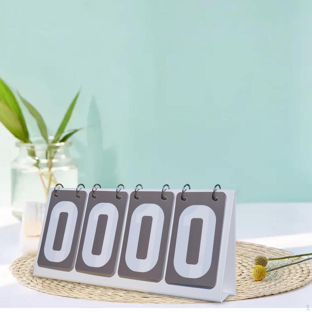 Competition Scoreboard with Flip Number Display, Tabletop Score Keeper for Volleyball Events