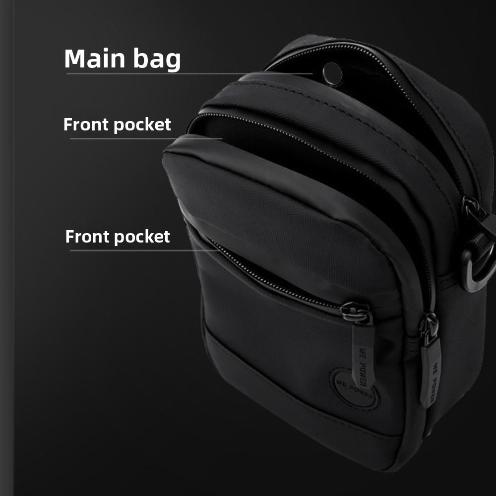Square Men Crossbody Bag Single Shoulder Nylon Fanny Pack Fashion Men Chest Bag Camping