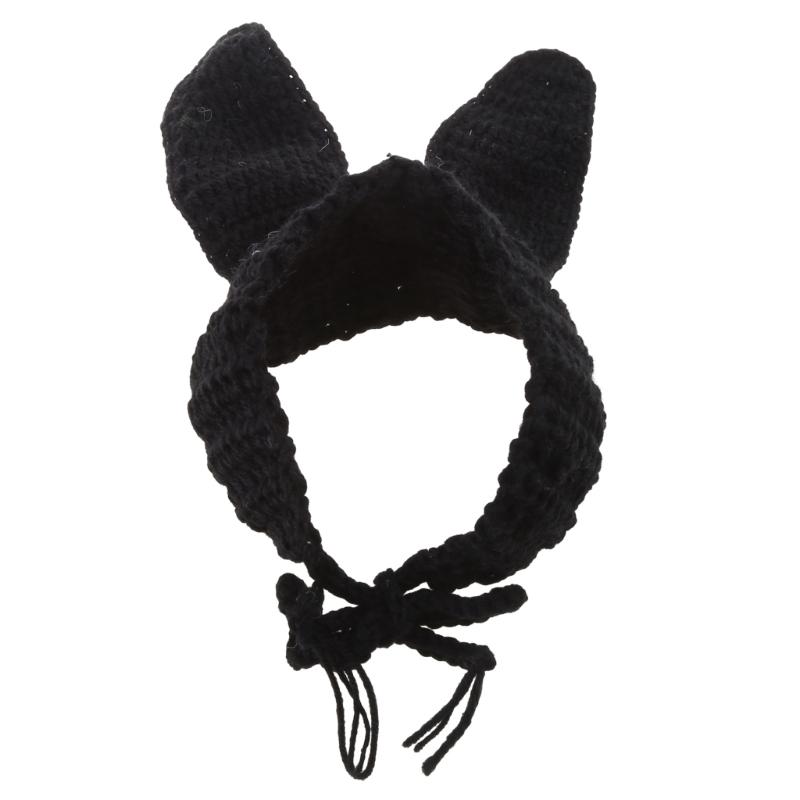 

Winter Slouchy Hat for Girls Winter Long Ears Hat Rabbit Warm Headband чорний