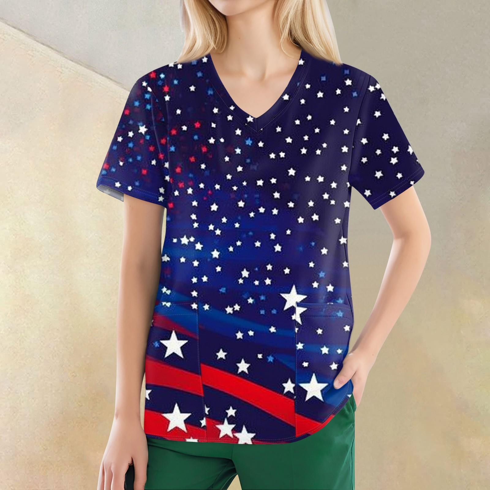 

Женские модные повседневные топы с v-образным вырезом и защитная спецодежда с принтом XL