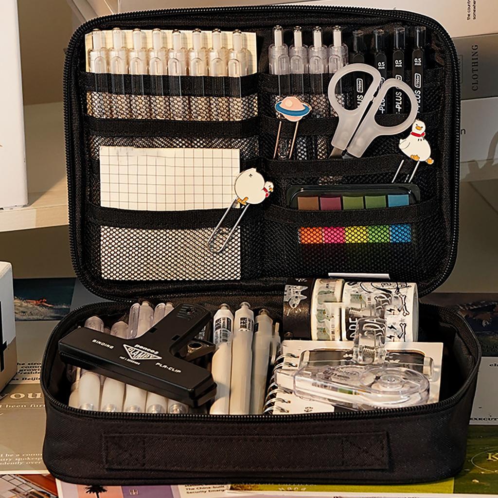 1 szt. Piórnik o dużej pojemności, przenośny piórnik, sklasyfikowane artykuły papiernicze torba do przechowywania ołówków, przenośny organizer do piórników