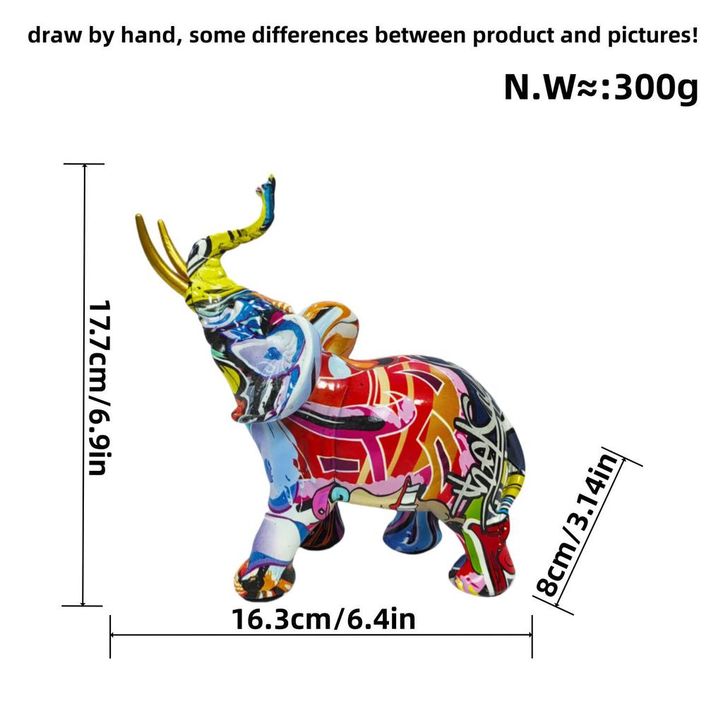 Cross-Border Elephant Ornaments for Home, Living Room, Wine Cabinet, or Office Decor - Art Resin Craft