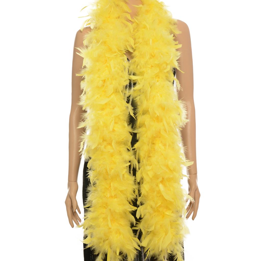 1Pc 2 Yards 85 Grams Turkey Chandelle Feather Boa For Diy Craft,Party Dancing Dress Up, Halloween Decoration
