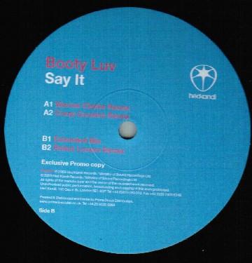

12-дюймовая пластинка BOOTY LUV - Say It HK83P1 Hed Kandi 2009 UK Dance Electronica Б/у