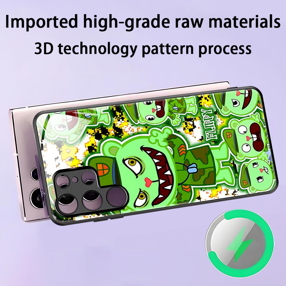 

happy tree friends Phone Case For Samsung S25 S24 S23 S22 S21 S20 Plus Ultra Note20 Glass Magnetic Case Samsung S22