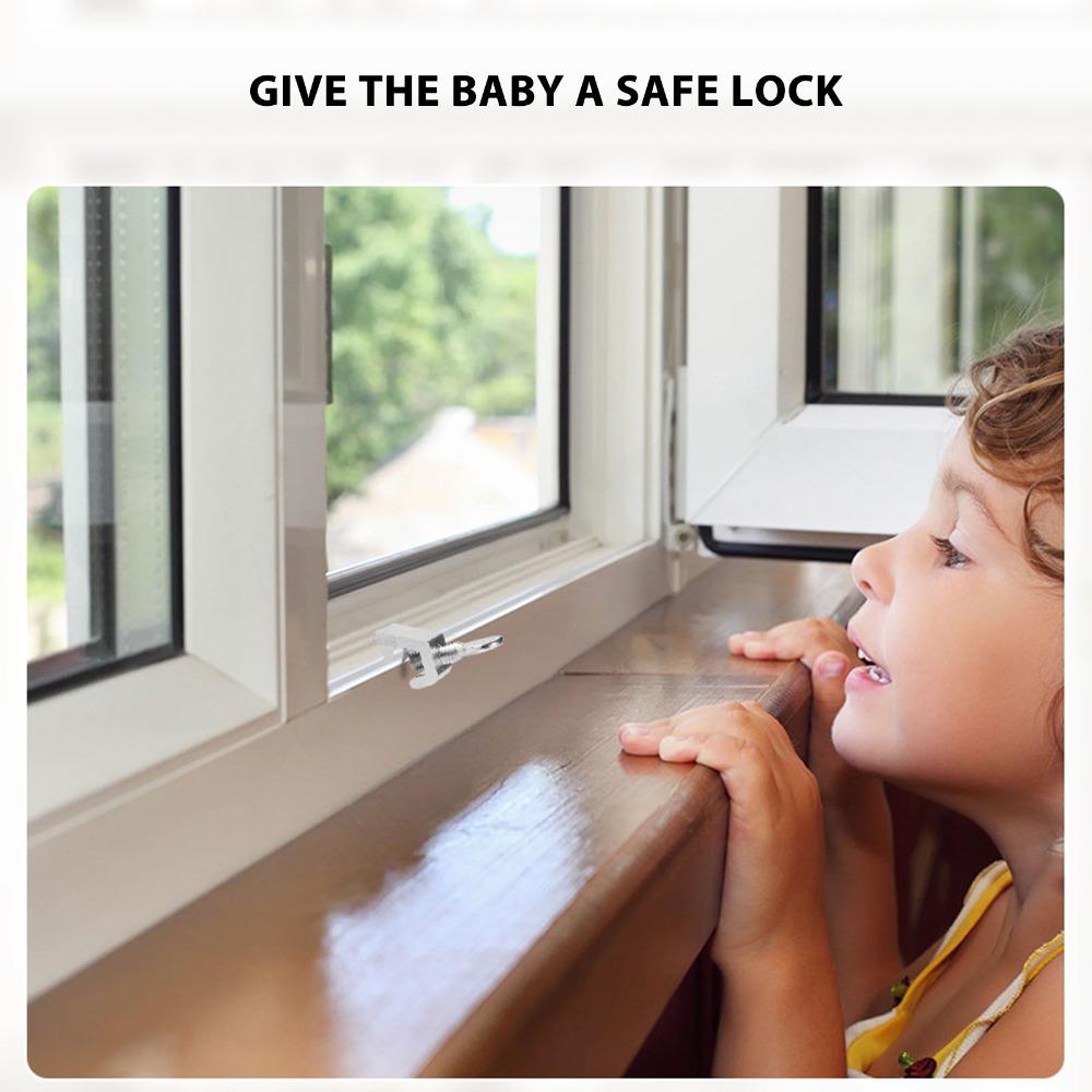 15pcs Adjustable Fit Sliding Window Locks No-Drill Install Window Security Lock  Up Down Windows