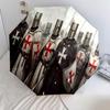 1PC Knightly Crusader Emblem Automatic Umbrella - Suitable Travel Outdoor Portable Umbrella Birthday Gift Daily Essentials
