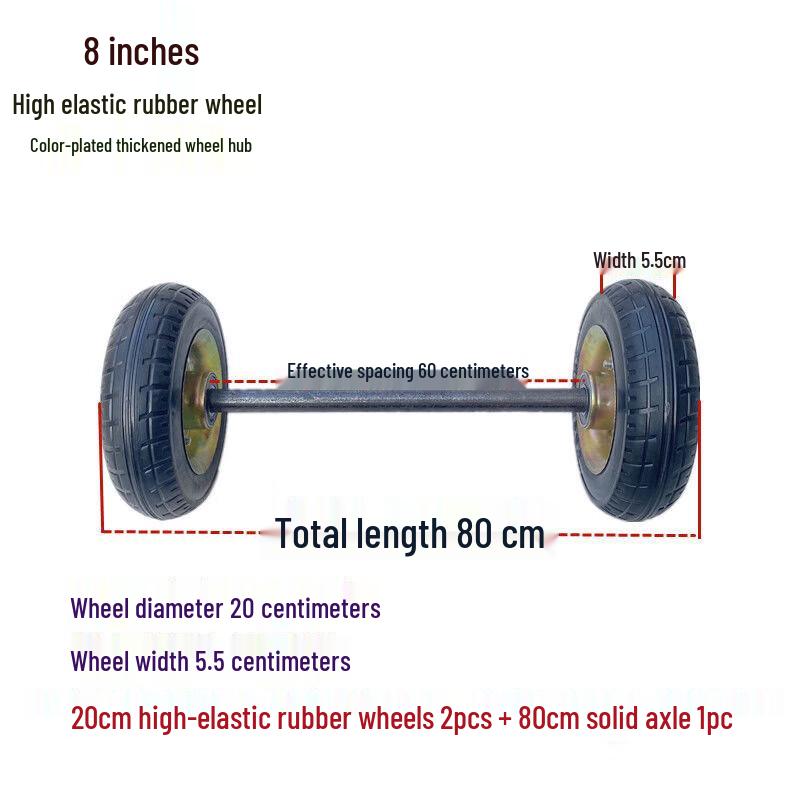 

Набір пневматичного колеса та суцільної осі Lijiu Hong 8 дюймів