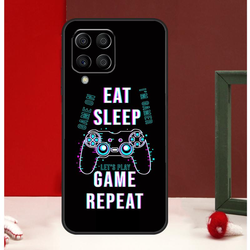 Eat Sleep Game Colorful Case For Samsung Galaxy M13 M53 M56 M52 M32 M16 M11 M21 M31 M35 M12 M14 M15 M36 M55 M34 M54