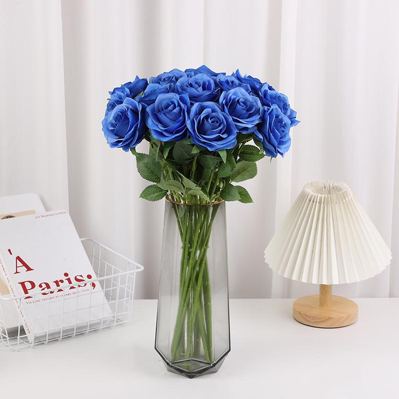 Sınır Ötesi Yünlü Kumaş Ev ve Düğün Dekoru için Yapay Gül