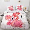 Cartoon Flamingo King Queen Duvet Cover Pink Animal Bedding Set for Boys Teens Adult Wildlife Soft 2/3pcs Quilt Cover Pillowcase