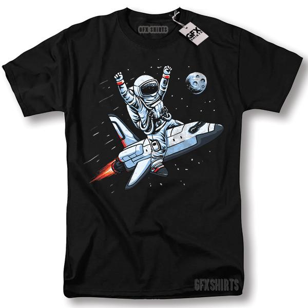 Astronaut Rocket Ship Shirt Space Galaxy Cool Gift Graphic T-shirt Unisex T-Shirt