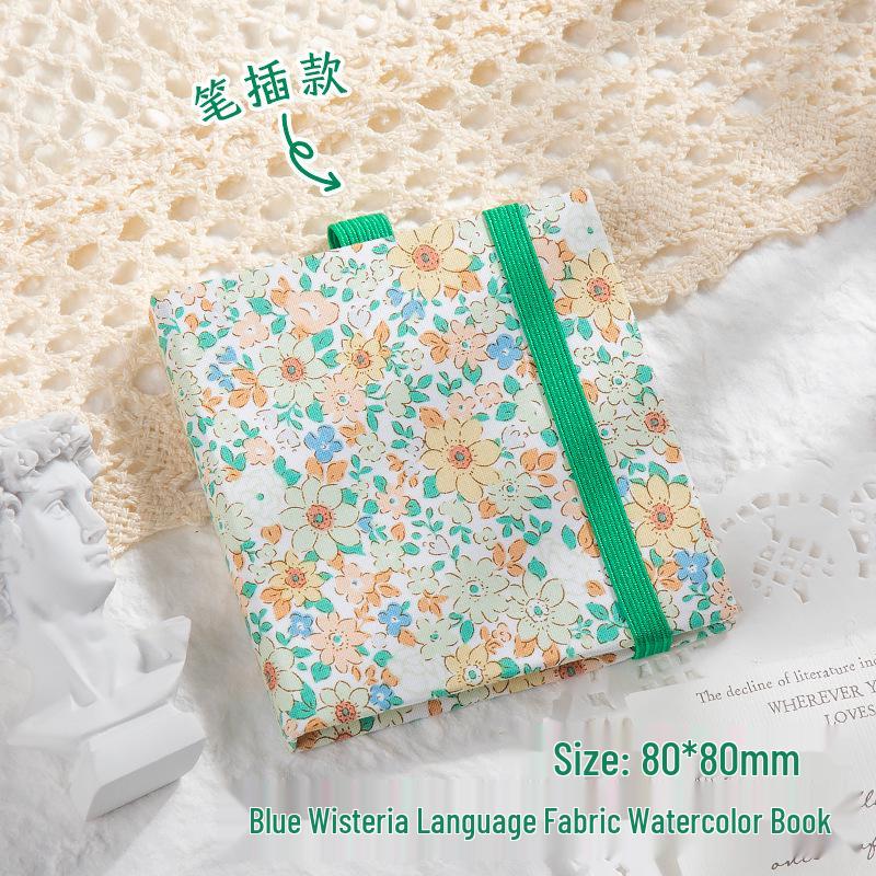 Mini Watercolor Walnut Box: Portable Travel Sketchbook & Palette