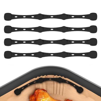 4PCS Air Fryer Magnets Set for Parchment Paper Air Fryer Liner Magnet Silicone Buckle High-temp Resistant Air Fryer Accessories