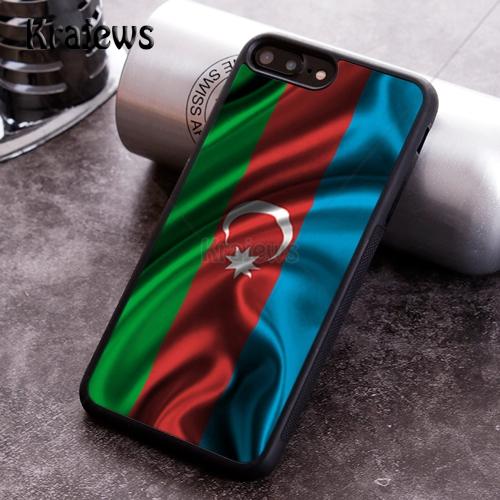 Krajews Azerbaijan Flag Phone Case For iPhone 17 Air 16 15 14 11 12 13 Pro MAX Plus cover shell coque
