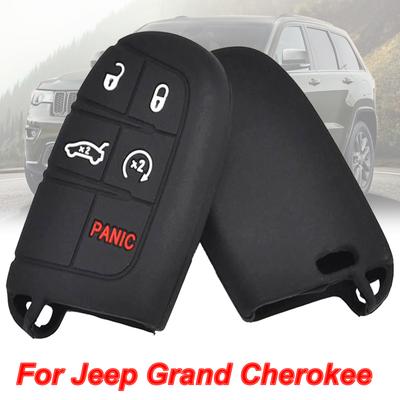 Silikonowa obudowa pilota do samochodu dla Dodge Ram ładowarka podróż Durango Jeep Grand Cherokee Chrysler Keyless Fob Shell Holder