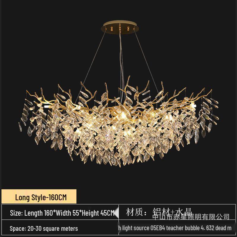 Luxurious K9 Crystal Branch Chandelier: Elegant Lighting for Living Rooms, Bedrooms, or Restaurants