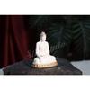 White Gautam Buddha Murti - Perfect Car Dashboard God Idol and Small Buddha Statue for Home Decor Gift Items,