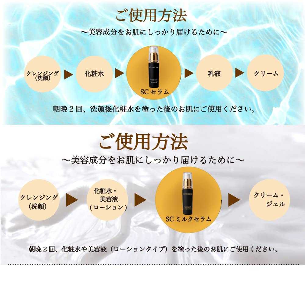Ästhetik Wie Zellserum Lotion 30ml Emulsion 30ml Synergistisches Altern Salon Trockene feine Falten Aroma Kosmetikbox Hergestellt in Japan [Stammzellen-Serum] & 2-teilig