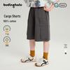 Pudding Haru Girls' 100% Cotton Loose Cargo Shorts