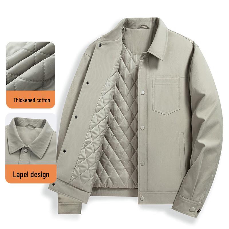 Fengxun Men's Padded Workwear Lapel Jacket