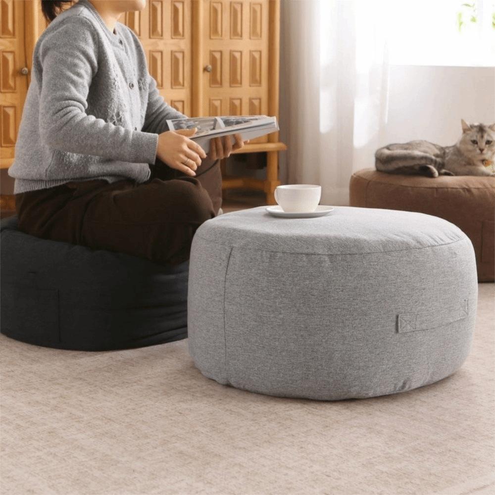 Large Capacity Seat Cushion Cover Unstuffed Clothes Storage Bag Sofa Stool Cover Living Room Use