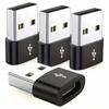 5pcs Portable OTG Data Adapter Aluminium Zinc Zinc Alloy USB Receiver Adapter USB Type C Adapter  Mobile Phone