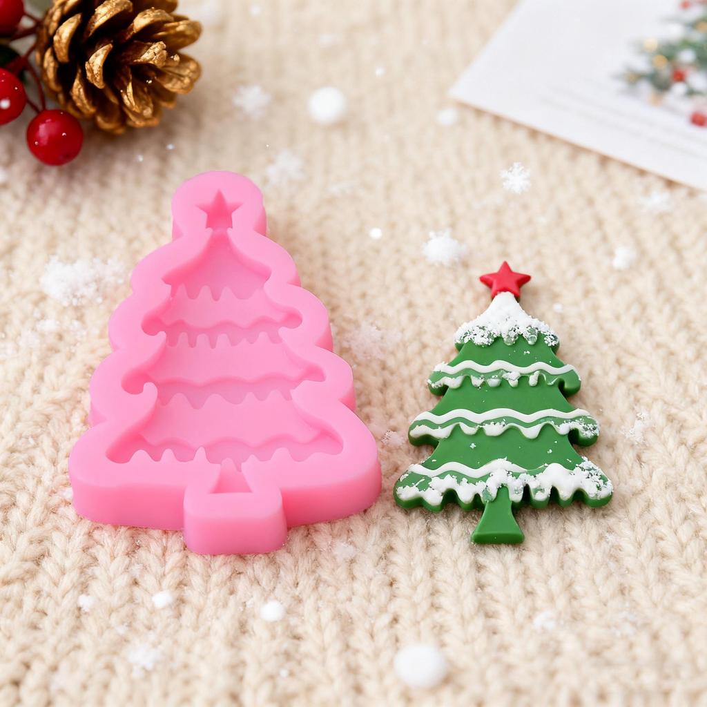 2025 Christmas Cartoon Snowman Tree Merry Christmas Silicone Cake Mold