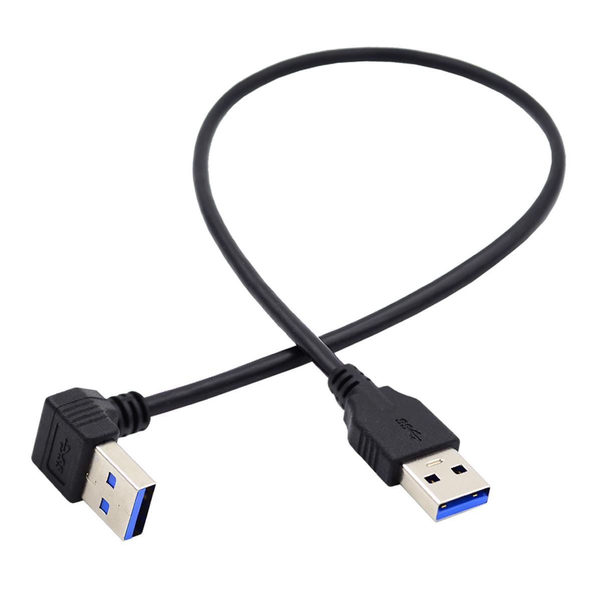 

U3-069-UP 40cm 5Gbps Cable Angled USB 3.0 Type-A Male to Straight 3.0 Type-A Male Data Cord As Shown A