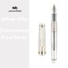 JINHAO 82 Fountain Pen Gold Trim Acrylic Barrel Silver Clip for Writing Calligraphy Signature School Office Supplies Stationery