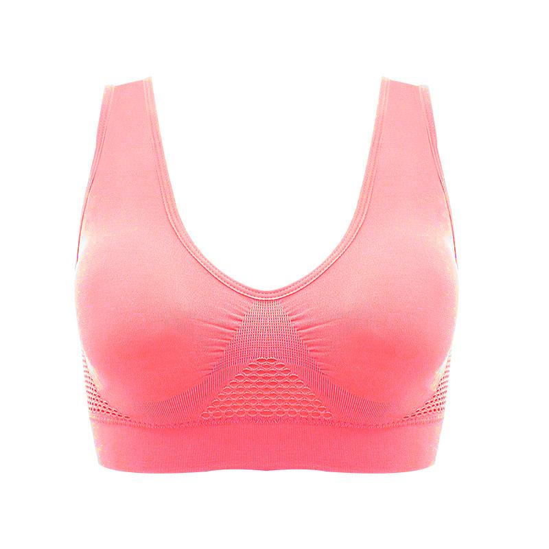 

Women s Plus Size Wireless Sports Bra with Breathable Mesh for Yoga and Running 5XL