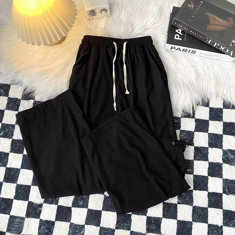 

Wide-leg Overalls Men s Trendy Japanese Big Pockets Loose Casual Nine-point Pants Straight Men s Pants XXXL чорний