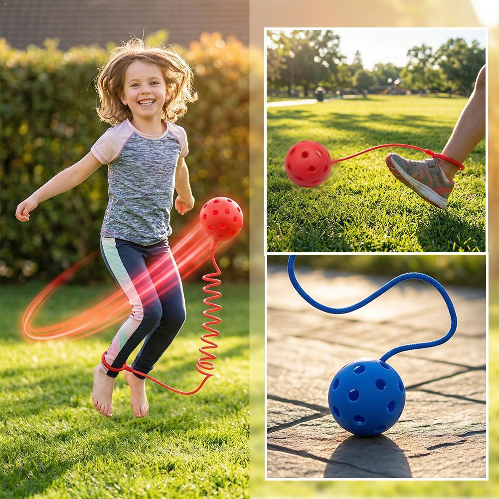 Kids Ankle Skip Ball Colorful Swing Ball for Sensory Integration Training Outdoor Fun Sports Toy for Children Exercise
