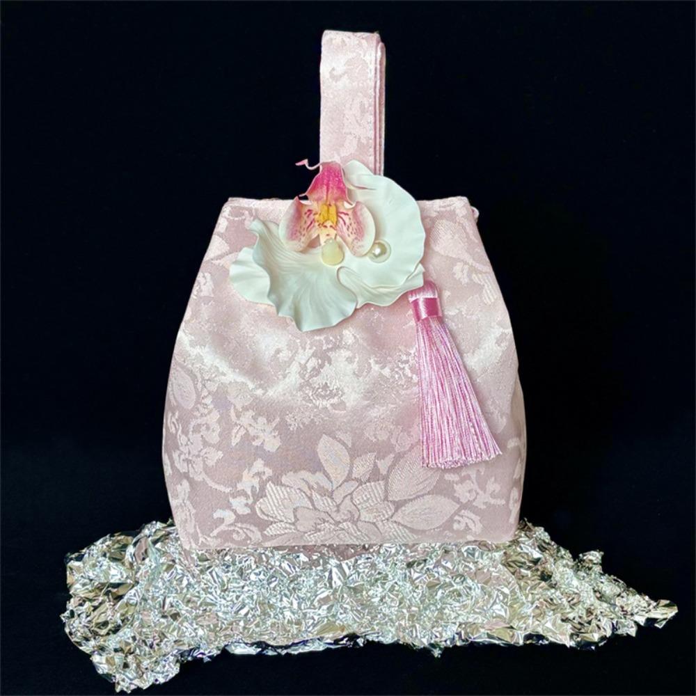 

Печать Сумка в китайском стиле Темперамент Свадебный пакет для конфет Кисточка Узел Сумка на запястье Банкет Style6