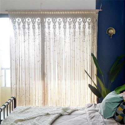 Macrame Wall Hanging Tapestry Boho Door Window Woven Hanging Curtain for Apartment Bedroom Living Room Bohemian Wall Decoration