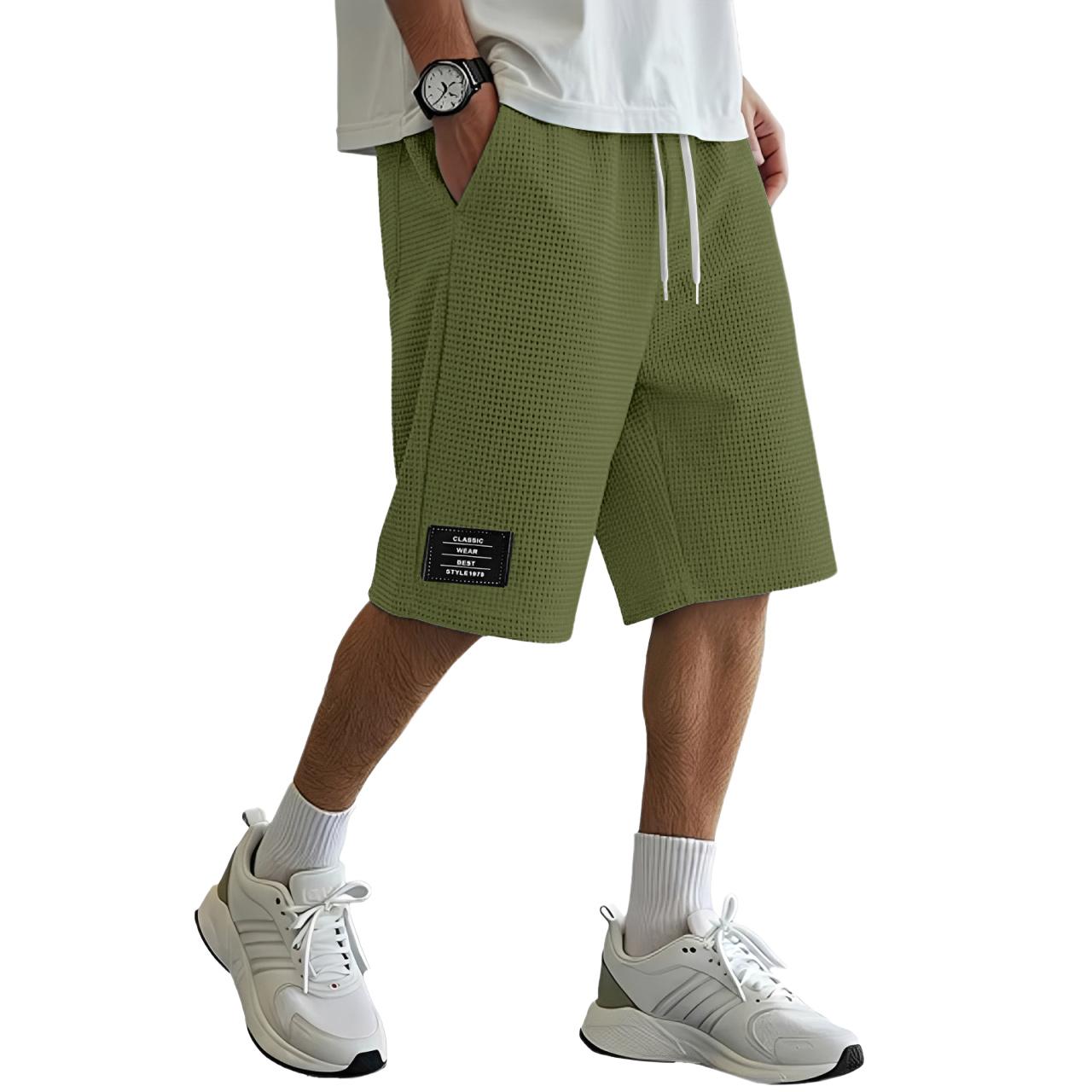 Men s Casual -Weave Drawstring Shorts S