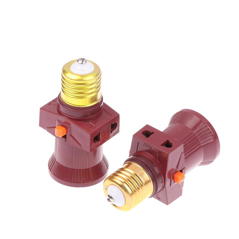 2PCS 111V- 240V E27 Screw Bulb Holder Convert To With Switch Lamp Socket LED Bulb Adapter With Switch Lamp Bulb Socket Adapter
