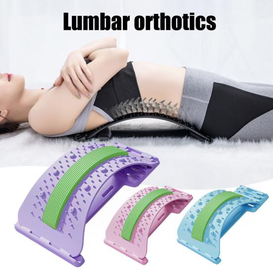 Back Stretcher Waist Trainer Adjustable Spine Decompressor Lower Back Pain Relief Massager Lumbar Back Cracker Board Stretching Device